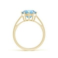 thumbnail image 2 of ANGARA Natural Vintage Style Round 2.3 ct Aquamarine Solitaire Ring in 14K Yellow Gold for Women (Size-9mm) | March Birthstone, Birthday, Anniversary, Jewelry Gift for Women | Natural Aquamarine Ring, 2 of 7