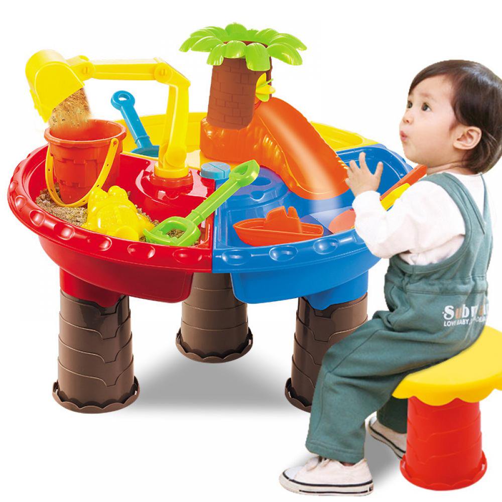 Kids Outdoor Sand and Water Table Play Set Toys for Children Beach Sandpit Summer Toys Holiday