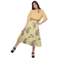 thumbnail image 2 of Moomaya Flared Skirts For Women Below Knee Length Casual Wear Summer Clothing, 2 of 5