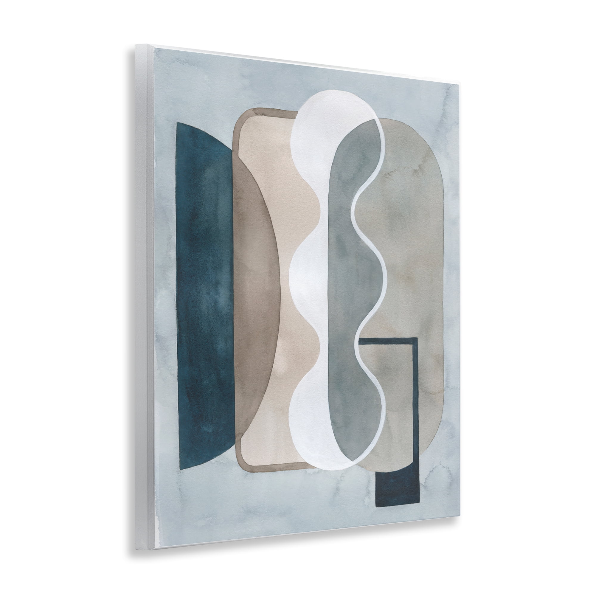 Stupell Industries Wavy Opaque Shapes Abstract Painting Unframed Art Print Wall Art, 11 x 14