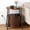 Walnut, variant on avobird Round End Tables Charging Station, Fluted Accent Side Table with Sliding Door, Mid-Century Modern Nightstand for Small Space Storage, Living Room, Bedroom,Sofa, Walnut