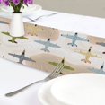 thumbnail image 4 of Yayeee Table Runner 70 inches Long for Home Kitchen Rectangle Dining Table Holiday Party Decoration, Colorful Airplanes Pattern, 4 of 7