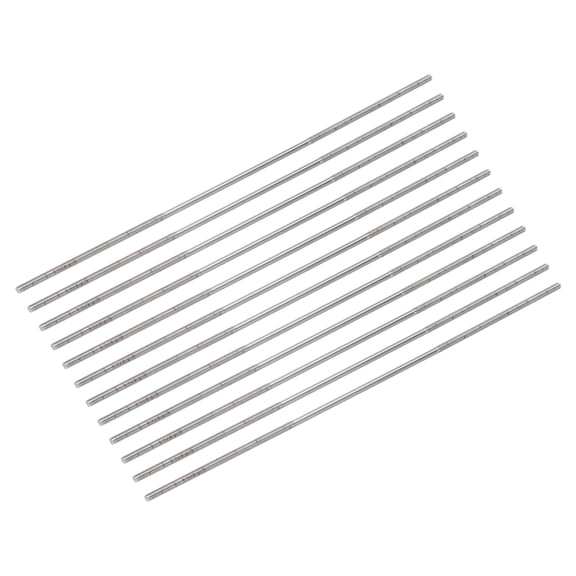 Uxcell 304 Stainless Steel Push Rod Double End Threaded Rod For DIY RC Car, Boat M3x200mm, Pack of 12