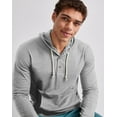 thumbnail image 5 of Hanes Originals Hoodie Men's Tri-Blend Henley Hooded Sweatshirt Long Sleeve 3 Button, 5 of 6