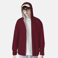 thumbnail image 2 of Lsque Maroon Pattern UPF 50+ Lightweight Sun Protection Men's Women's Long Sleeve Shirt, Hoodie Performance -Small, 2 of 7