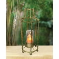 thumbnail image 4 of Gold Metal Frame and Glass Candle Holder Lantern, 4 of 6