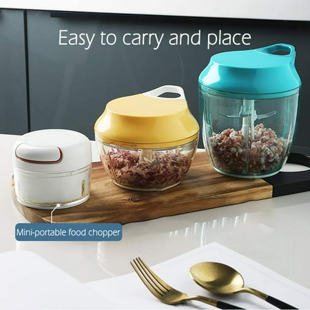 Mini Garlic Chopper Manual Food Chopper - Hand Pull Nut Food Processor