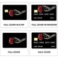 thumbnail image 4 of Black Debit Card Skin Credit Card Skin Credit Card Sticker Covers No Bubble Slim Small Chip Personalized Bank Card Decal PVC Removable Transportation Key Card Skeleton Hand Rose 7.3x5.4Inch, 4 of 6