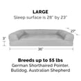 thumbnail image 3 of Furhaven Funda de Repuesto para Cama para Perros, Acolchada, Estilo sofá, Lavable a máquina, Gris Plateado, Grande, 3 of 5