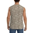 thumbnail image 4 of Lsque Hand Drawn Snake Print Men's Cotton Blend Sleeveless Muscle Shirts (S-3XL)- Moisture Wicking, Odor Protection, UPF 30+,X-Large, 4 of 8
