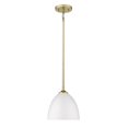 thumbnail image 2 of Golden Lighting 6956-S OG-WHT Zoey Small Pendant in Olympic Gold with Matte White Shade, 2 of 3