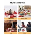 thumbnail image 2 of 13 Inch Round Placemats Set of 6, Red Geometric Non Slip Heat Insulation PP Table Mats, Watercolor Ombre Modern Abstract Art Washable Place Mats for Kitchen Dining Party Table Decor, 2 of 7