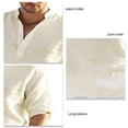 thumbnail image 5 of Camisa de cuello alto de color puro, camisa casual de color puro para hombre, camisa casual de color puro para hombre, camisa casual para hombre de calidad superior, 5 of 5