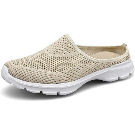 

Womens Breathable Mesh Walking Mules Sneakers Open Back Slip On Shoes