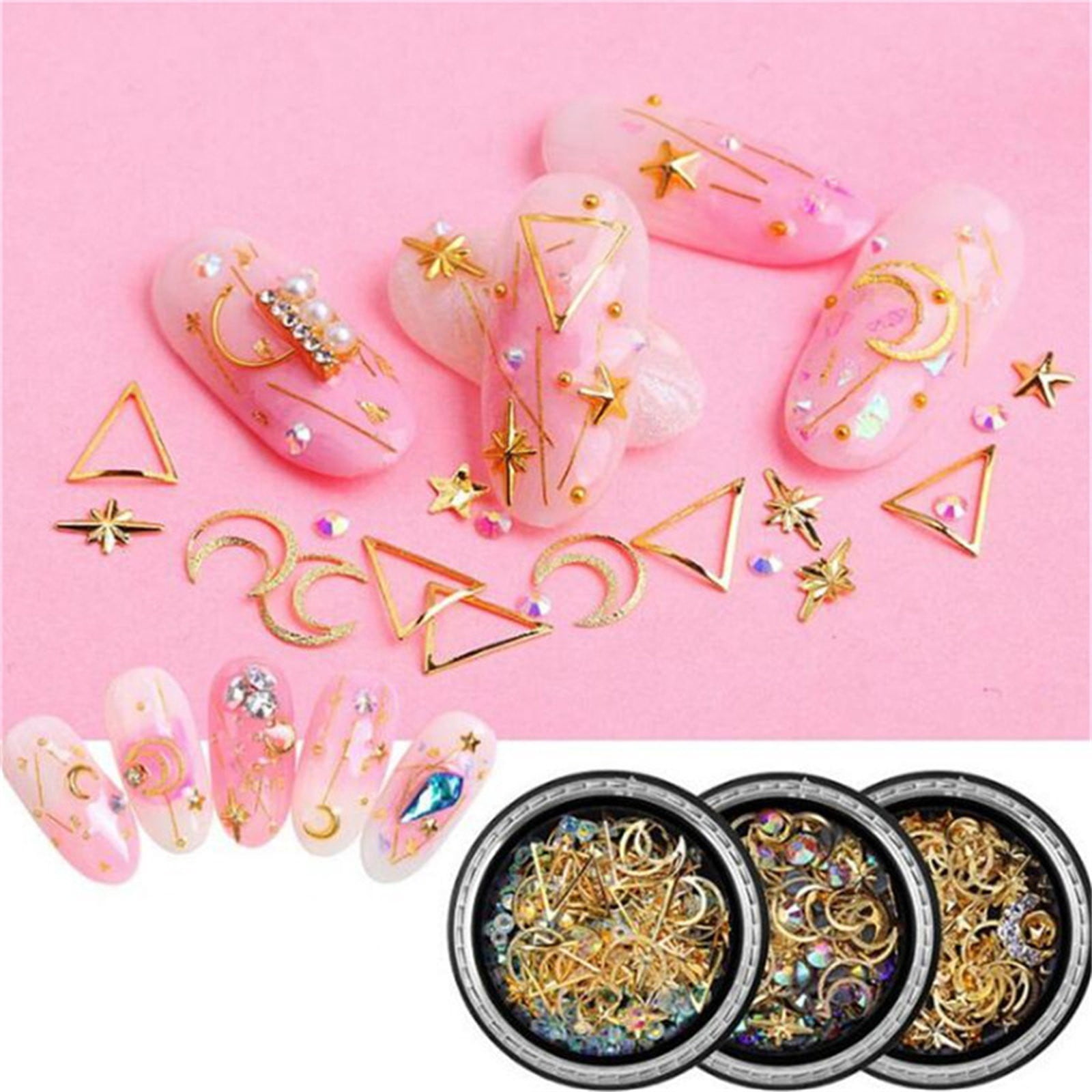 Nail Jewelry for Acrylic Nails Lip Gloss Glitter Fall Leaf Nail Glitter Football Nail Decals Jelly Rhinestones Brush Holder for Nail Tech Glitter Eye Makeup Charms for Nails Nail Silicone Pen