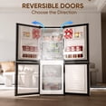thumbnail image 5 of Upstreman 4.0 Cu.ft Mini Fridge with Freezer, 2 Door Compact Fridge Samll Bottom Freezer Refrigerators with 5 Settings Temperature, Stainless Steel BM40, 5 of 10