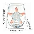 thumbnail image 3 of Cup Style Starfish Artisanal Glassware Stemless Glasses Marine Animal Bar Glass Coastal Home Lovers 2D, 3 of 4