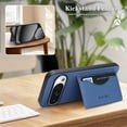 thumbnail image 3 of For Google Pixel 9 / Pixel 9 Pro Wallet Case Ultra-Slim Profile Vintage Leather Texture, Wallet For Women Men Card Holder Magnetic Clasp Kickstand Folio Case,Blue,For Pixel 9 / 9 Pro, 3 of 7