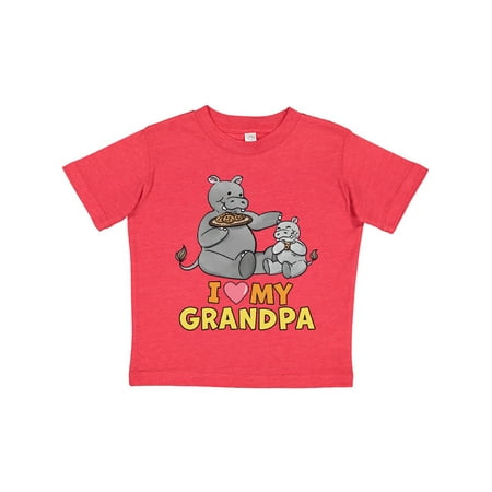 

Inktastic I Love My Grandpa Hippos Gift Toddler Boy or Toddler Girl T-Shirt