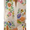 thumbnail image 3 of Printed V-Neck Maxi Dress with Button Detail, 3 of 6