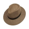 thumbnail image 2 of D-GROEE Straw Hats for Women Summer Beach Sun Hat Wide Brim Fedora Cap UPF50+, 2 of 8