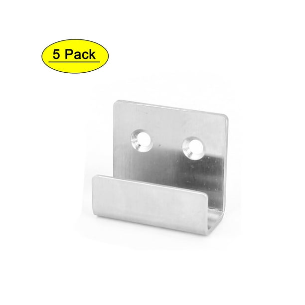 Uxcell 0.6" Stainless Steel Wall Bracket Hook Hanger Fastener, 5 Pack