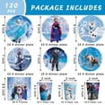 thumbnail image 2 of VAYNEIOJOY Frozen Birthday Party Supplies 120pcs Disposable Frozen Paper Plates and Napkins for Party Decorations Cups Tablecloth for Boys Girl Birthday Decor, Serve 30, 2 of 7