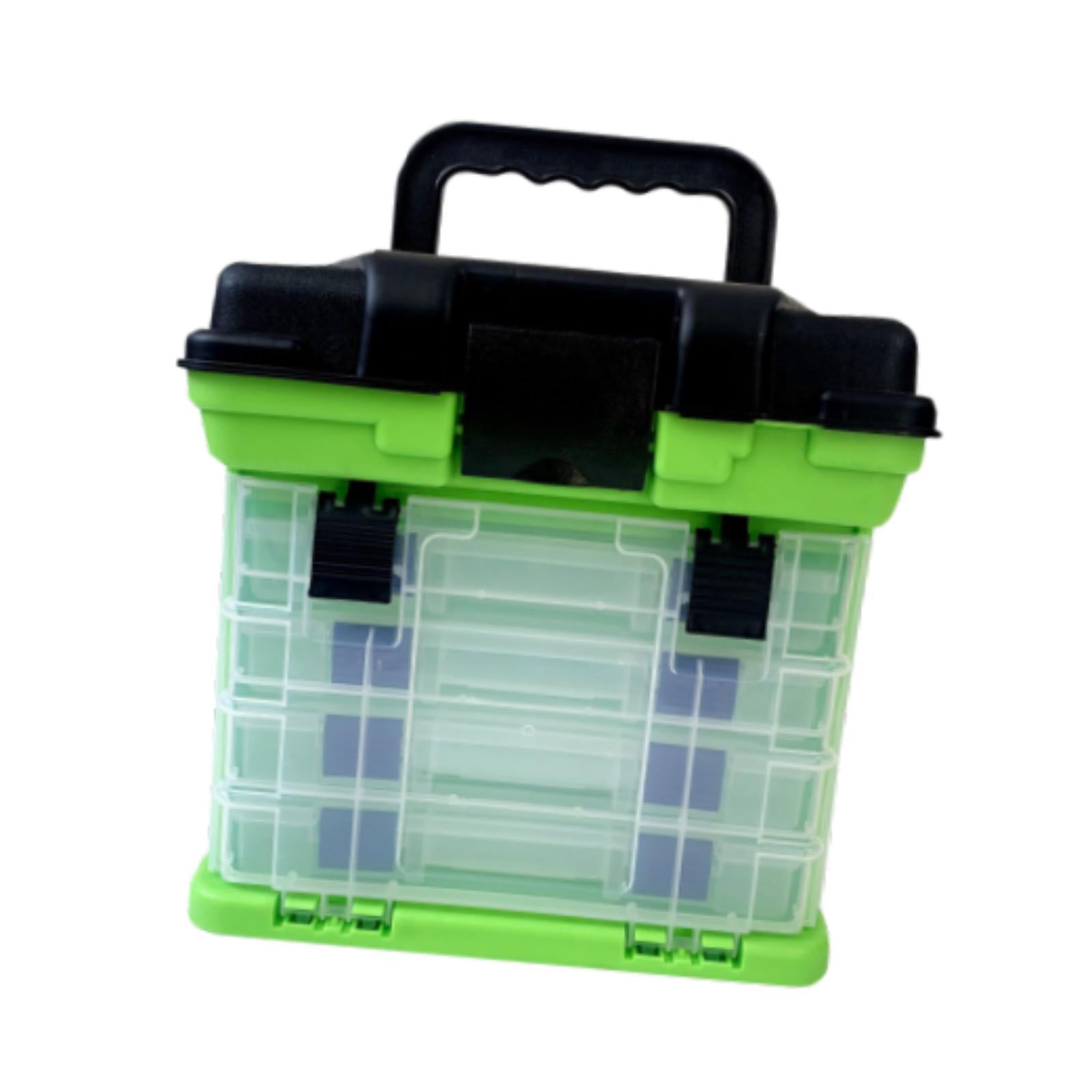 colaxi Fishing -Tackle Box with Removable Partition Walls of Portable Tackle Tablet Tablet Velimnut Accessories Warehouse Container for Amateur Anglers Green