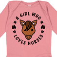 thumbnail image 4 of Inktastic A Girl Who Loves Horses Boys or Girls Long Sleeve Baby Bodysuit, 4 of 5