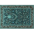 thumbnail image 1 of Ahgly Company Indoor Rectangle Persian Light Blue Traditional Area Rugs, 6' x 9', 1 of 4