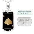 thumbnail image 2 of Jack Of Spades Gold Keychain Dog Tag Stainless Steel or 18k Gold, 2 of 16
