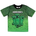 thumbnail image 2 of Minecraft Creeper Boys Athletic T-Shirt Shorts 2-Piece Set for Kids and Toddlers (Sizes 7-8), 2 of 9