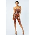 thumbnail image 3 of Zebra Print Tube Romper With Front O Ring Zipper Detail, 3 of 5