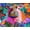 Floral Hippo Pop, variant on Springbok 500 Piece Brave Colors of a Lion Jigsaw Puzzle for Adults