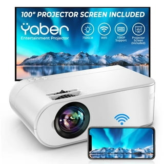  YABER Y30 Native 1080P Projector 15000L Brightness Full HD  Video Projector 1920 x 1080, ±50° 4D Keystone Correction Support 4k &  Zoom,LCD LED Home Theater Projector Compatible with Phone,PC,TV Box,PS4 