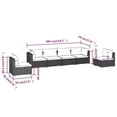 thumbnail image 5 of vidaXL 6 Piece Garden Lounge Set with Cushions Poly Rattan Black, 5 of 5