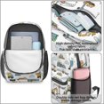 thumbnail image 4 of Excavator and Mountain White Pattern 17" School Backpacks for Teens,Waterproof Oxford Fabric,S-Shape Padded Straps for School,Travel,Hiking,Camping, 4 of 6