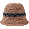 thumbnail image 6 of CoCopeaunts Autumn Winter Bucket Hats for Women Knitted Splice Bucket Hat Leisure Simple Fisherman Hat Warm Ear Protection, 6 of 8