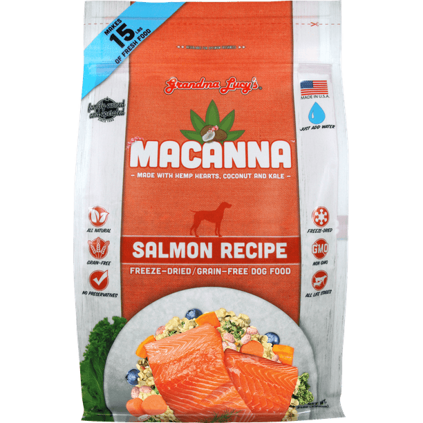 Grandma Lucy's Macanna GrainFree Salmon FreezeDried Dog Food, 3lb