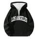 thumbnail image 3 of MHFRRA Sudadera con Capucha y Cremallera de Un Cuarto con Estampado de Letras, Suave y Cómoda, para Uso Informal, Sudadera Deportiva Ligera Negro, 3 of 3