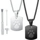 thumbnail image 1 of Collar de urna para cenizas para mascotas, colgante conmemorativo con estampado de pata, joyería de cremación para cenizas de perro con kit de relleno, 2 uds. JM, 1 of 5