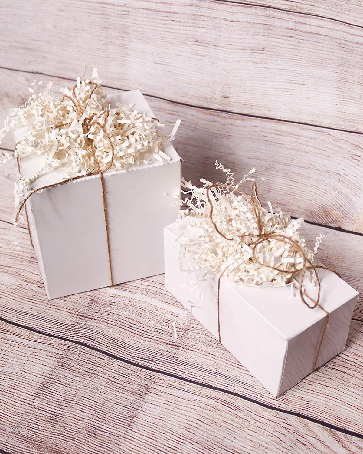 Crinkle Cut Paper Shred Filler (2 LB) for Gift Wrapping & Basket Filling - Light Ivory| MagicWater Supply