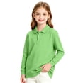 thumbnail image 2 of Girls' Ruffle Collar Polo Shirt with Long Sleeves, 2 of 8