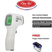 Prime Star Plus Non-Contact Forehead Thermometer with Fever Indicators and Object Mode with Free Oximeter