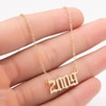 thumbnail image 2 of Jiaroswwei 1980-2019 Birth Year Number Charm Pendant Stainless Steel Chain Necklace Jewelry, 2 of 8