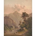 thumbnail image 2 of G. Morgan 20x24 Black Ornate Framed Double Matted Museum Art Print Titled: Source of the Delaware River (1872), 2 of 5