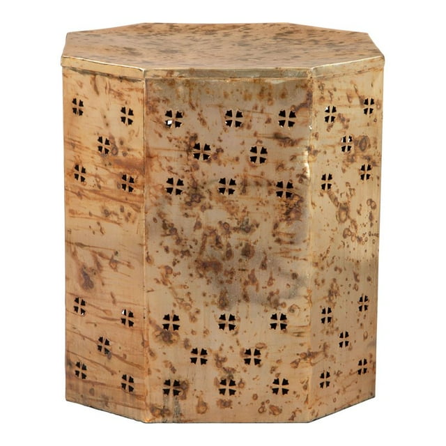 ZUO Jane Modern Iron Metal Side Table in Antique Copper Finish
