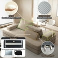 thumbnail image 4 of CKEASEAN 87"W Multifunctional Sofa Bed with Fuffy Chenille Fabric, Convertible Sleeper Couch with Pillows, DIY Folding Floor Compression Loveseat with Backrests for Living Room, No Assembly Required, 4 of 8