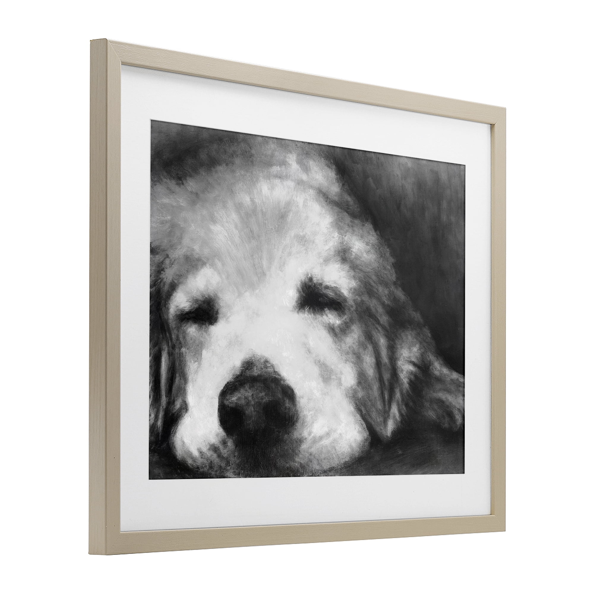 Stupell Industries Monochrome Dog Day Afternoon Birch Framed Print Under Glass, design by Walt Johnson