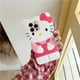thumbnail image 4 of Sanrio 3D Stereoscopic Hello Kitty Cases For iPhone 15 14 13 12 11 Pro Max Mini XR XS 8 Plus Y2K Soft Shockproof Full Lens Cover, 4 of 5